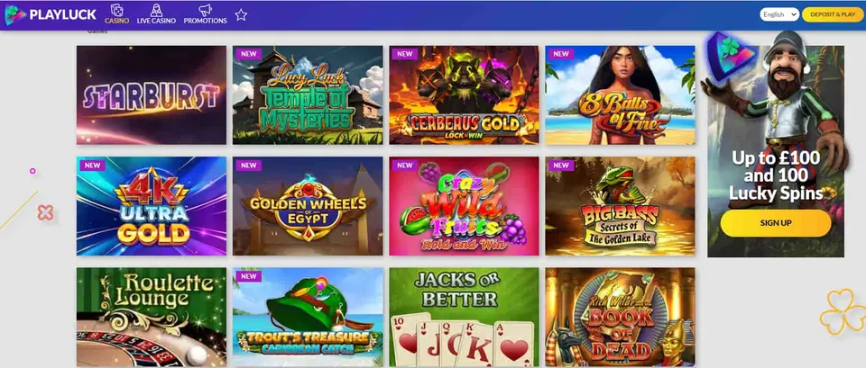 playluck casino games