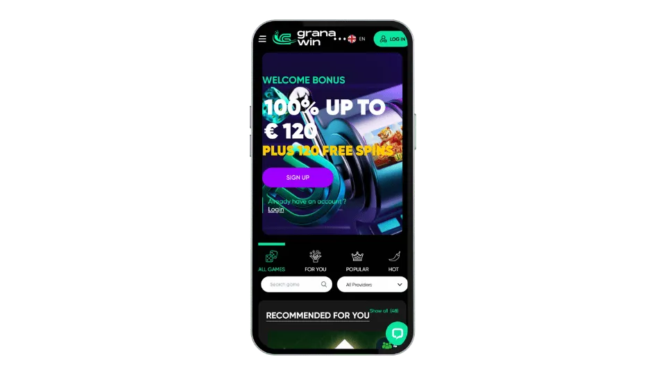 Granawin casino home page