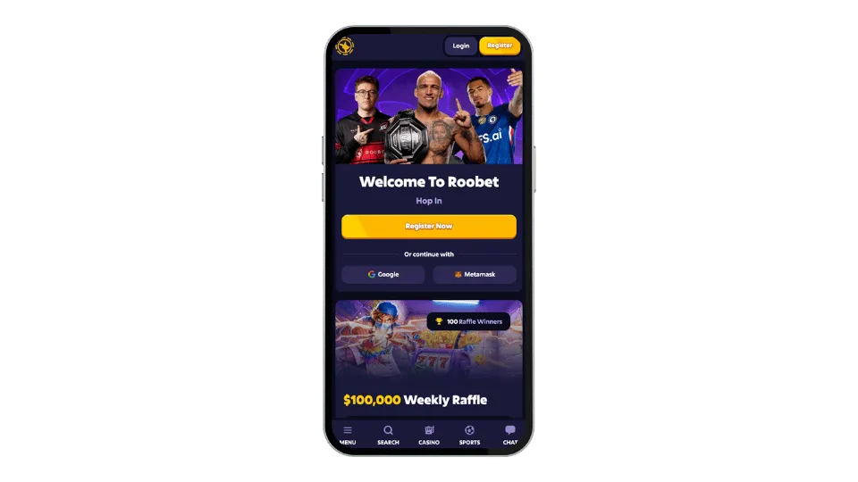 Roobet casino home page