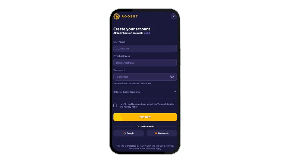 Roobet casino sign up