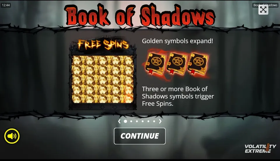 book of shadows slot