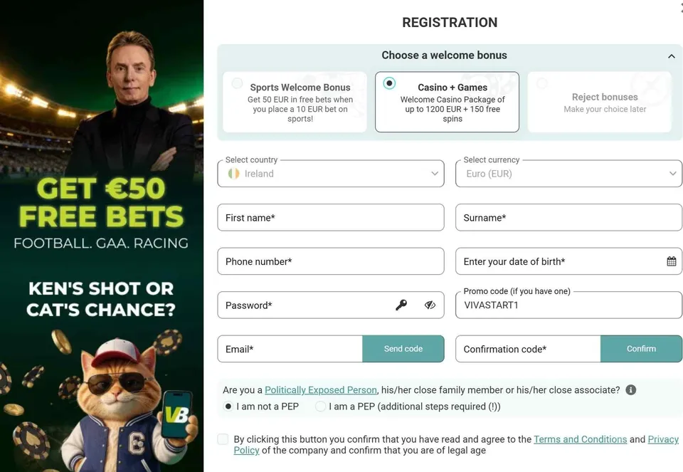 Vivatbet welcome offer