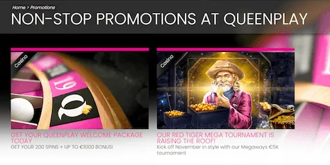 QueenPlay Casino Ireland Promotions